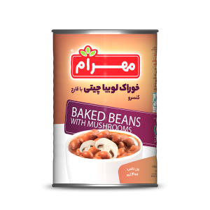 مهرام کنسرو لوبیا چیتی با قارچ 400گ