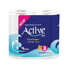 اکتیو دستمال توالت4رول