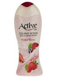 اکتیوشامپو صورت وبدن400گ اسکراب صورتی