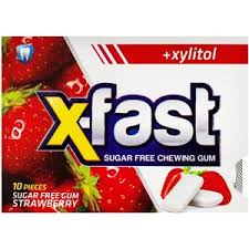 x-fastآدامس دراژه توت فرنگی 10عددی