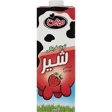 میهن شیر توت فرنگی اسکوئر 1 لیتر
